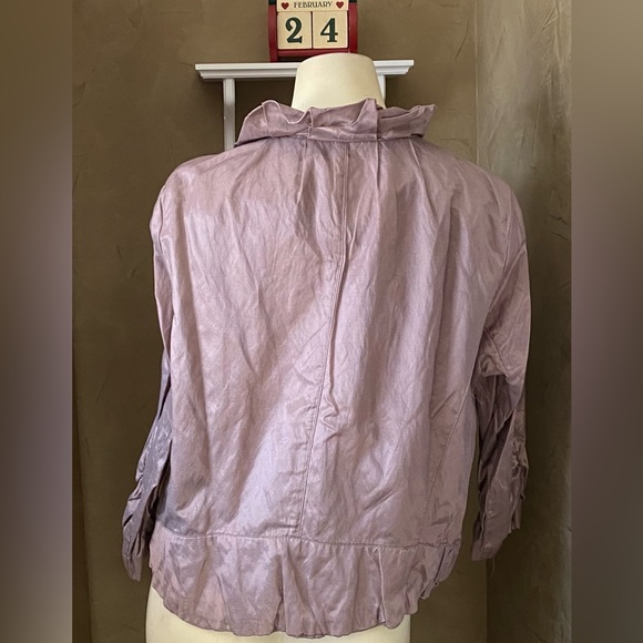 Ruby Rd. Zippered Jacket Shimmer 3/4 Sleeves Spring blazer Jacket lightweight - Picture 3 of 8